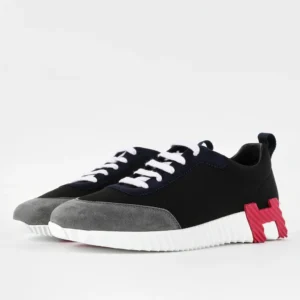 Hermes Bouncing Sneaker Noir Blanc et Orange