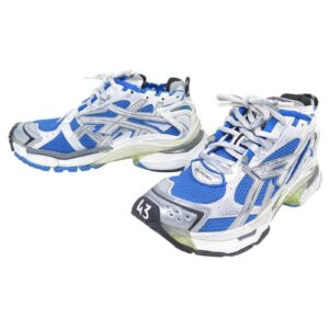 Day Balenciaga Sneaker Caged Runner en Nylon Bleu